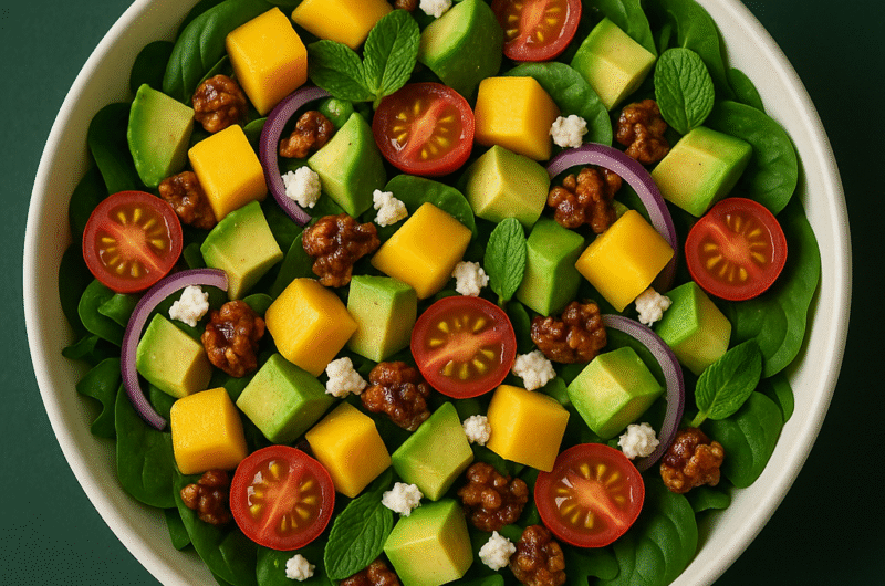 Ensalada de Verano con Mango, Aguacate y Queso de Cabra